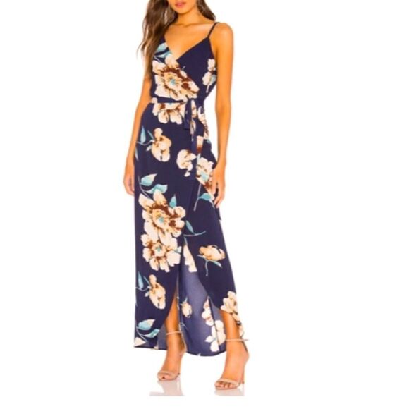 Revolve Superdown Dina Floral Adjustable Strap Lightweight Maxi Dress Size Small - Picture 1 of 12